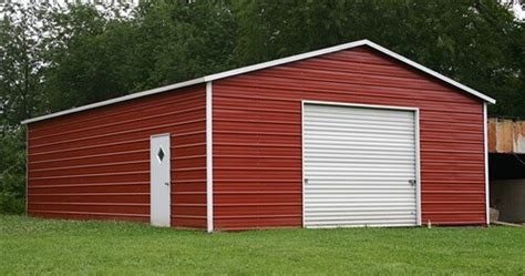 alans factort outlet 24x36 boxed eave style metal garage|24x35 Boxed Eave Roof Metal Garage .